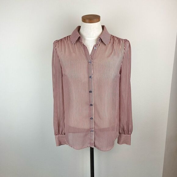 ModCloth Be Buzzworthy Striped Button-Up Top - Picture 2 of 7